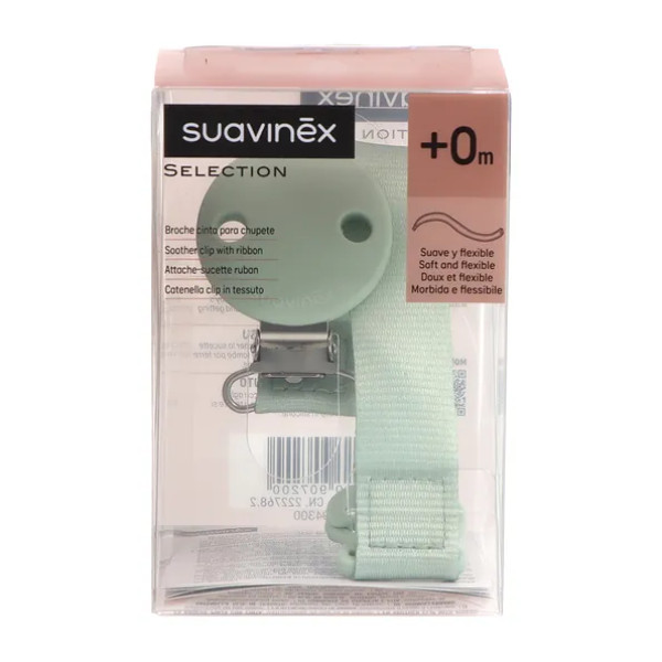 Suavinex Selection Corrente Chupeta Fita Lisa 0M+